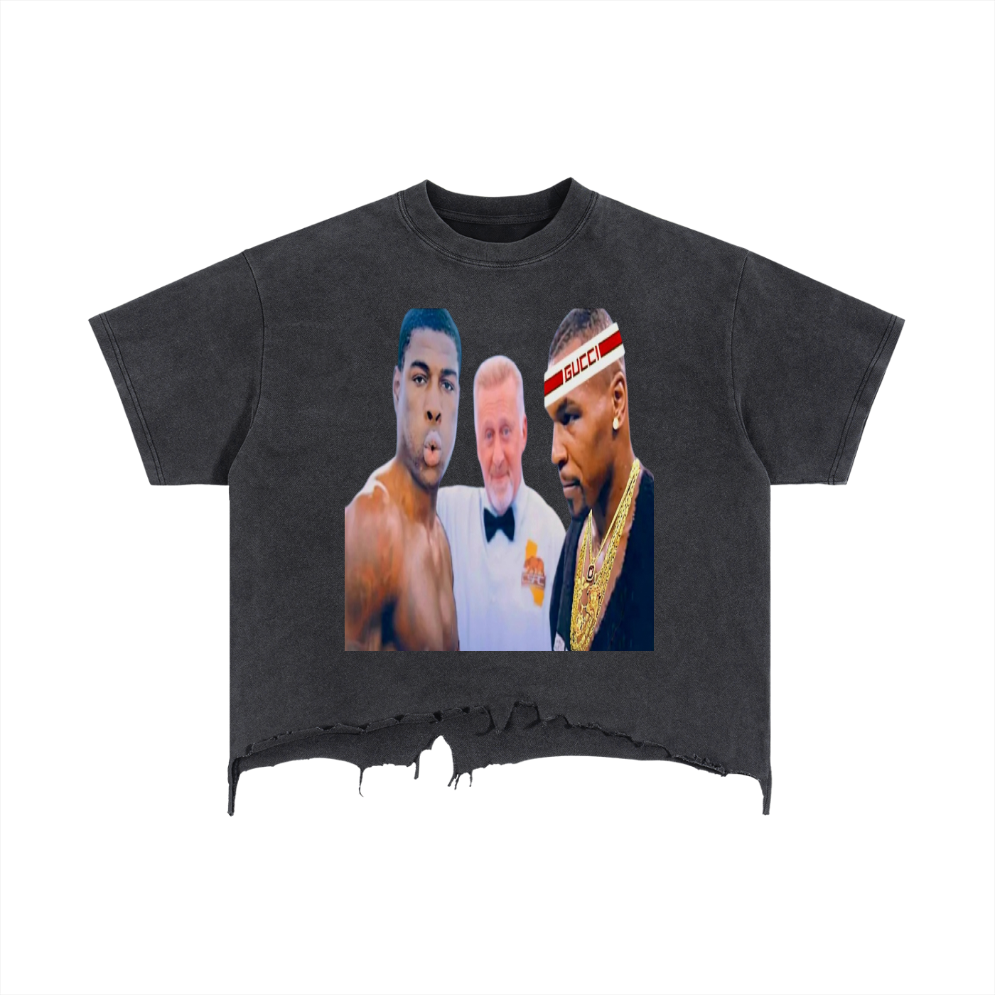 Vintage Wash Boxy Distressed Hem T-Shirt