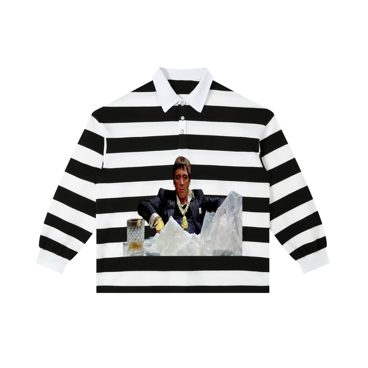 Color Block Stripe Polo Shirt