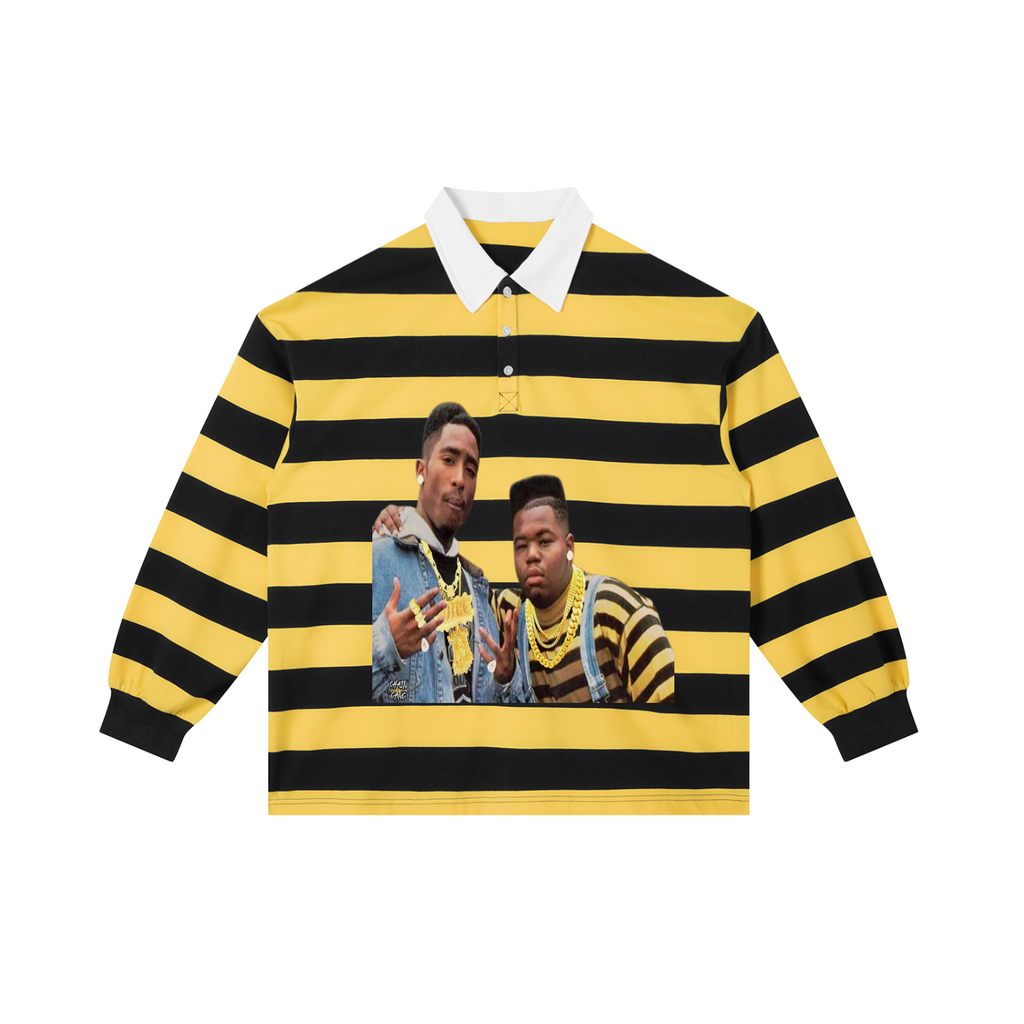 Color Block Stripe Polo Shirt