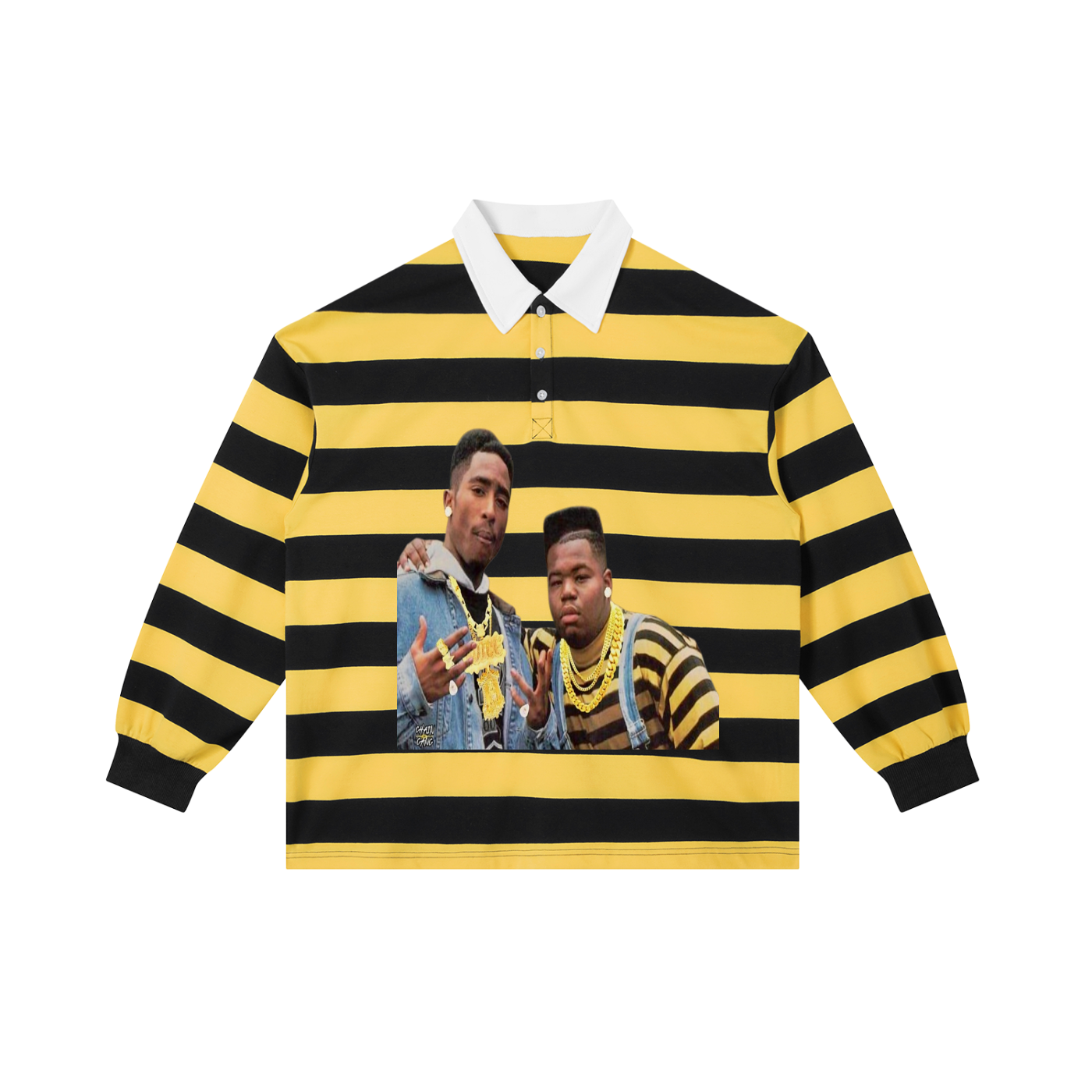 Color Block Stripe Polo Shirt