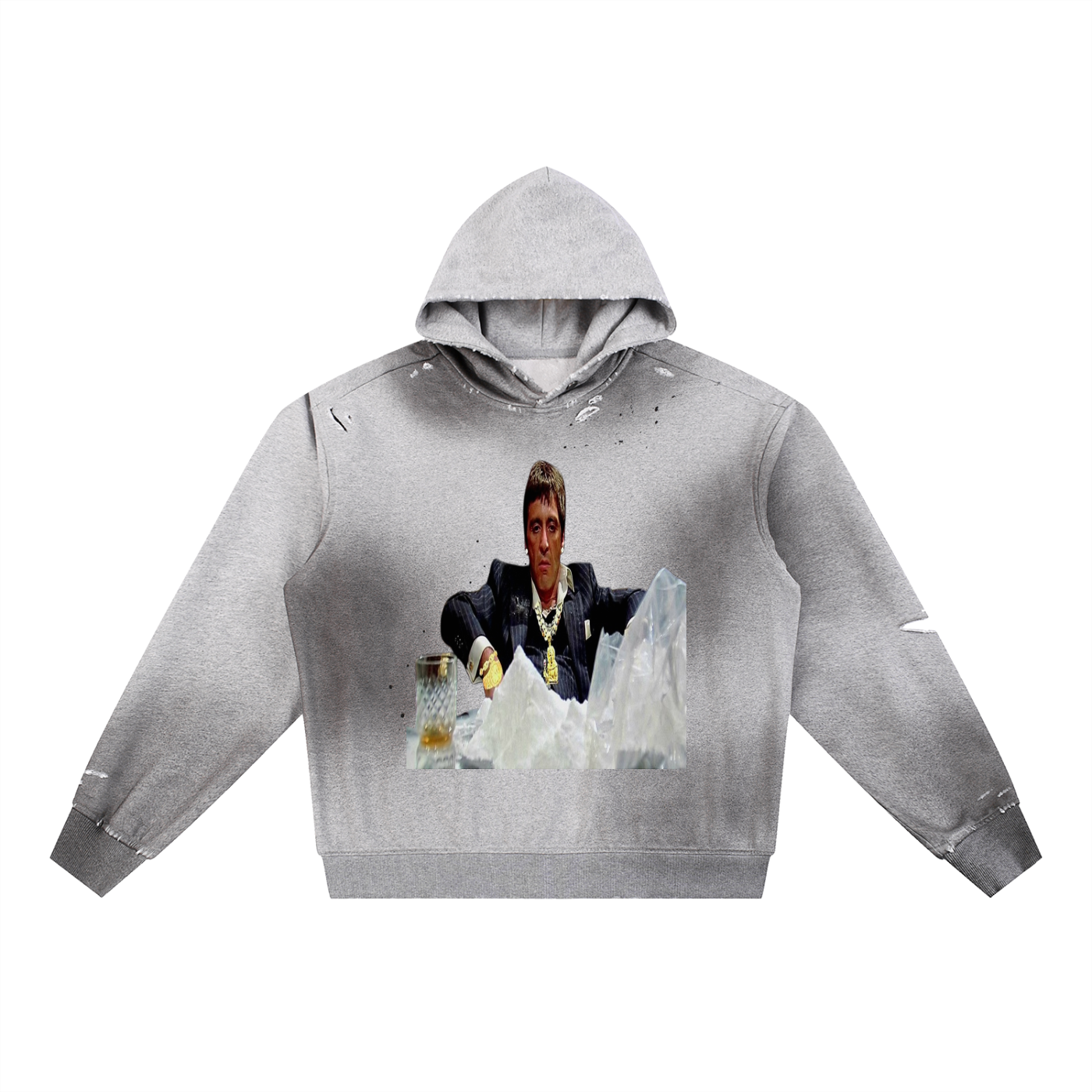 Sun Fade Frayed Fleece Hoodie