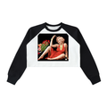 Raw-Hem Color-Block Raglan Crop Sweatshirt