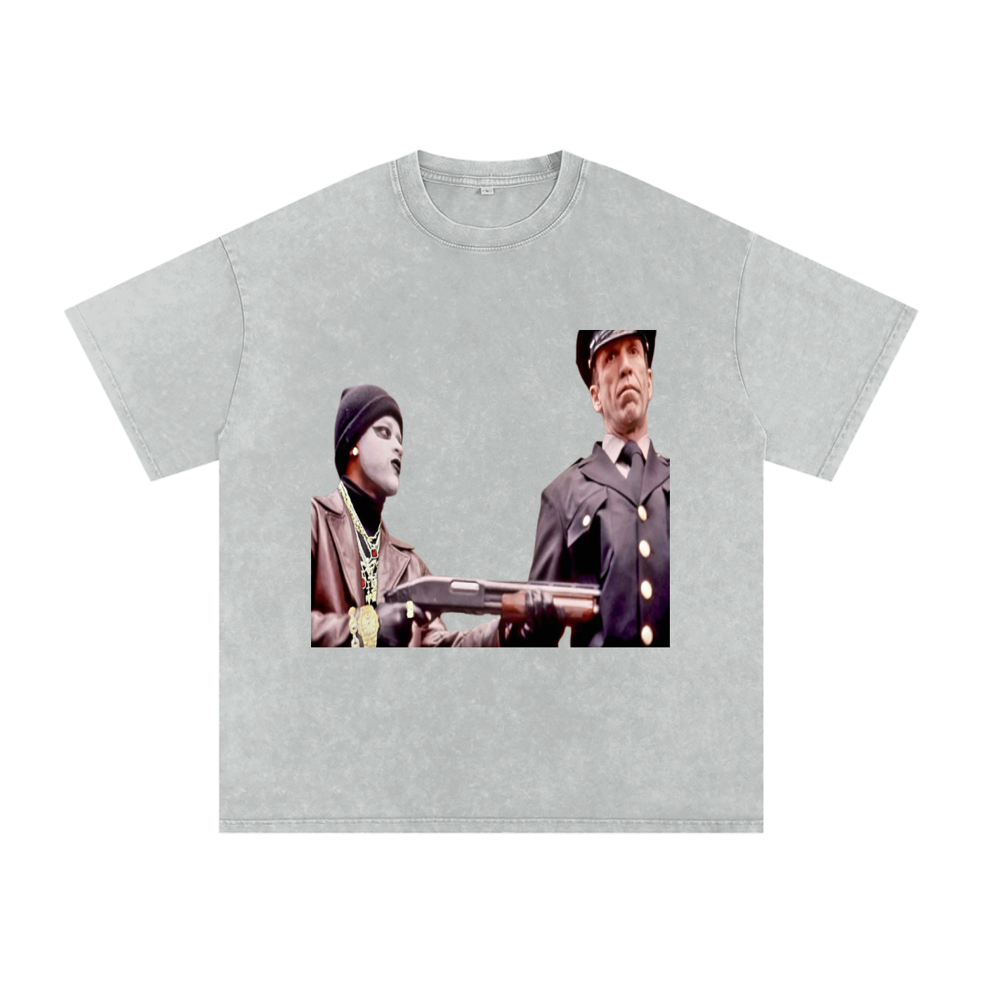 Snow Washed Oversized Cotton T-Shirt