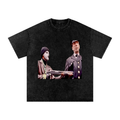 Snow Washed Oversized Cotton T-Shirt