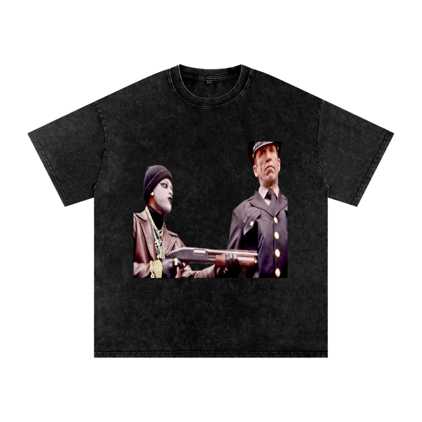 Snow Washed Oversized Cotton T-Shirt