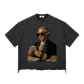 Snow Wash Raw-Hem Boxy T-shirt
